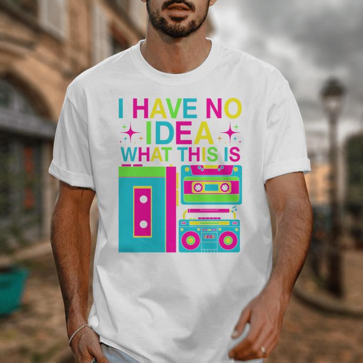 I Have No Idea What This Is Retro 70's 80's 90's Nostalgia Premium Tri-Blend Unisex T-Shirt