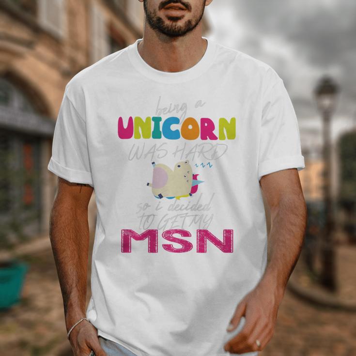 Nurse MSN Graduation Unicorn T-Shirt Nursing School Unisex T-Shirt