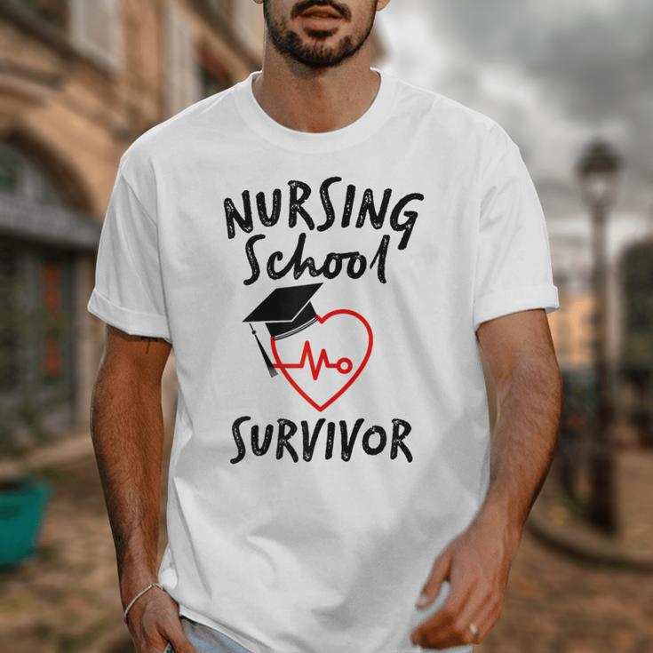 Nursing School Survivor Women Graduation RN Gift Shirt Unisex T-Shirt