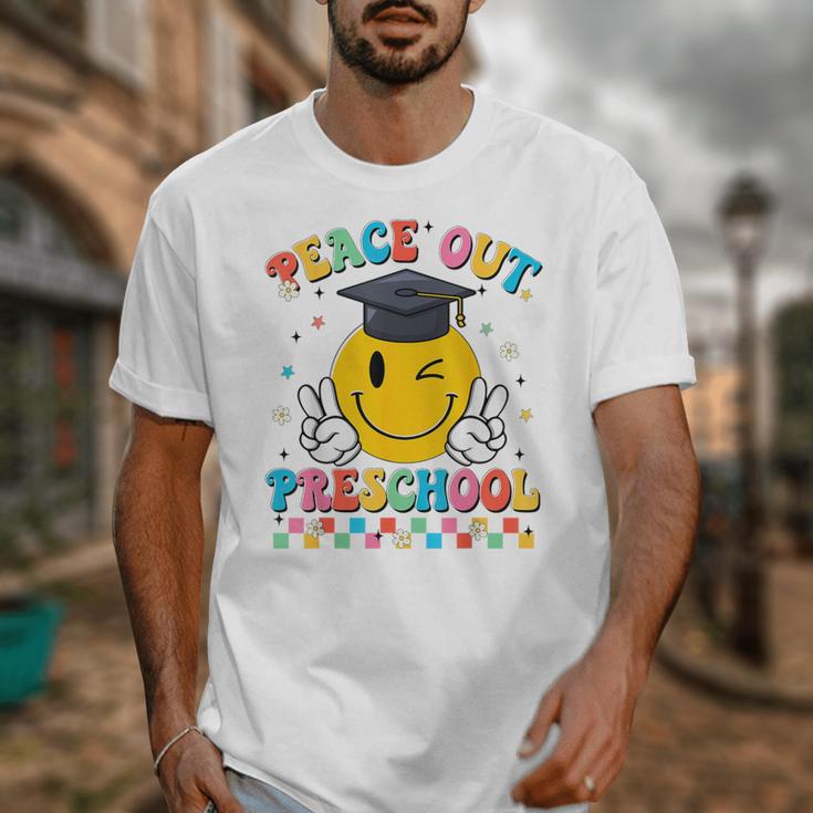 Peace Out Preschool Graduation Last Day Teachers Boys Girls Unisex T-Shirt