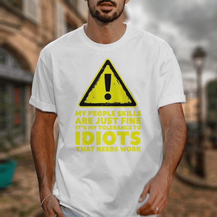 My People Skills Are Just Fine Sarcastic Introvert Premium Tri-Blend Unisex T-Shirt