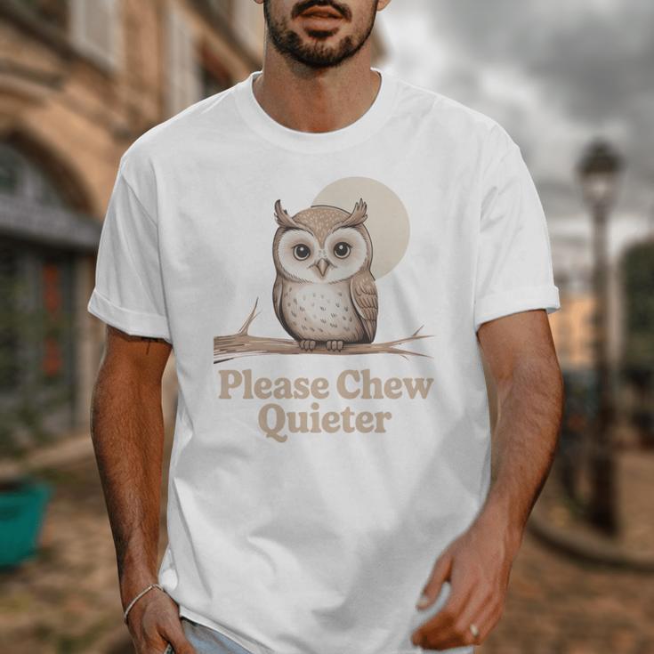 Please Chew Quieter Introvert Christmas Bird Lover Unisex T-Shirt