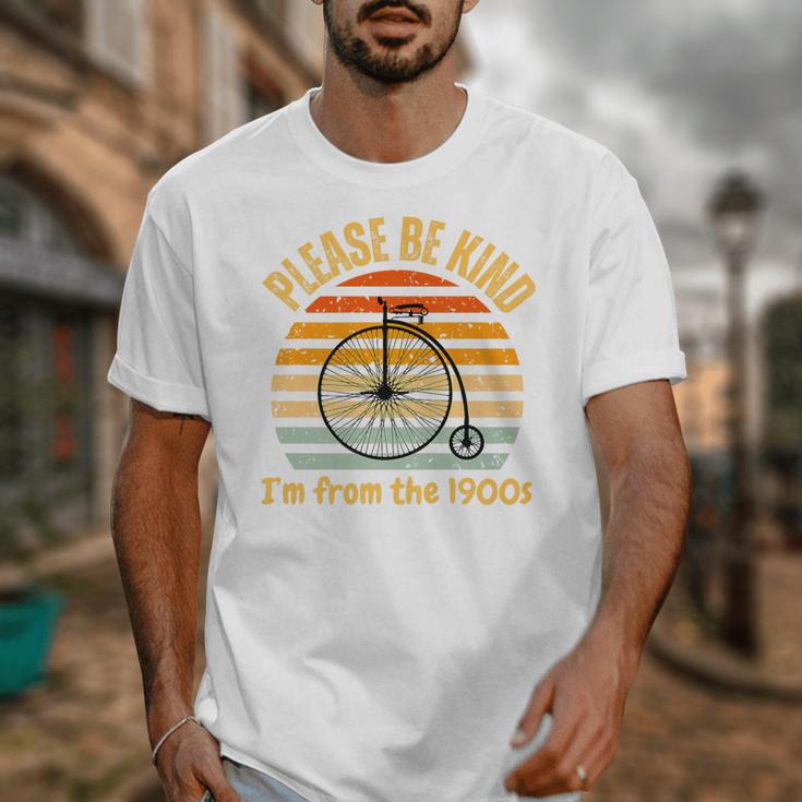 Please Be Kind I'm From The 1900s Penny Farthing Premium Unisex T-Shirt