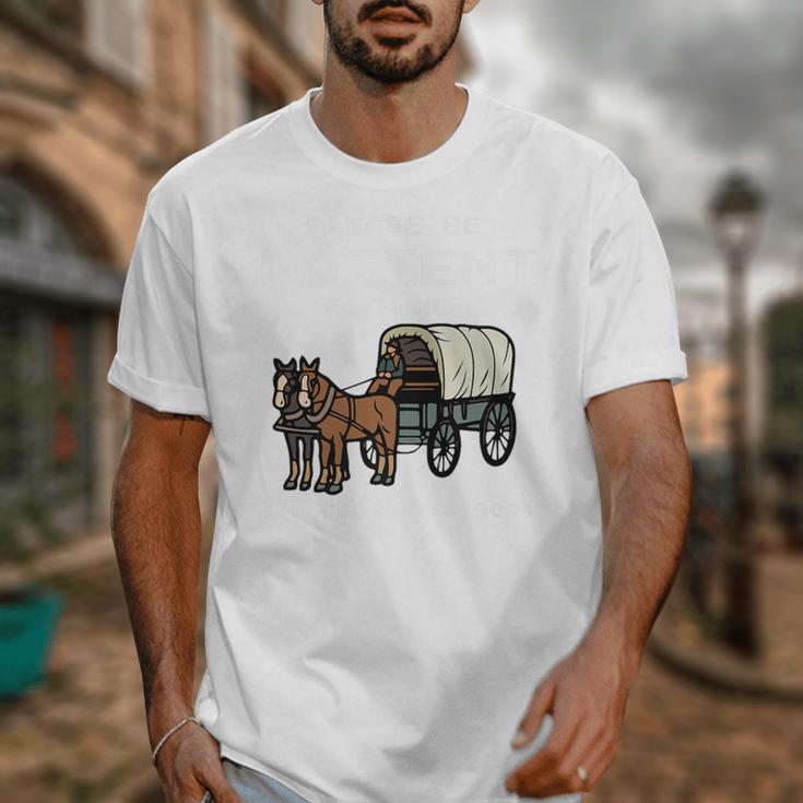 Please Be Patient I'm From The 1900s Amish Wagon & Vintage Premium Unisex T-Shirt Please Be Patient I'm From The 1900s Amish Wagon & Vintage Premium Unisex T-Shirt