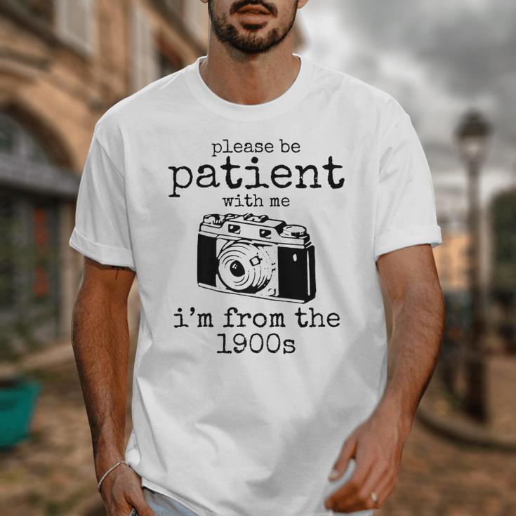 Please Be Patient With Me I'm From The 1900s Camera Premium Unisex T-Shirt