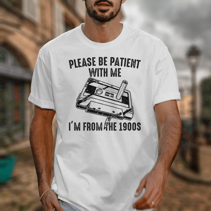 Please Be Patient With Me I'm From The 1900s Cassette Pencil Premium Unisex T-Shirt Please Be Patient With Me I'm From The 1900s Cassette Pencil Premium Unisex T-Shirt