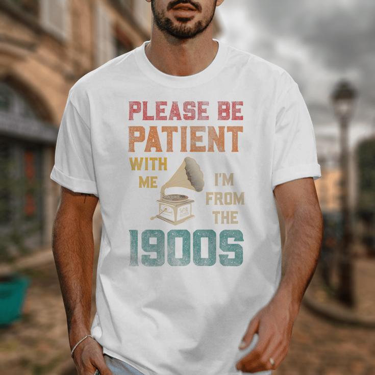 Please Be Patient With Me I'm From The 1900s Cool Gramophone Premium Unisex T-Shirt