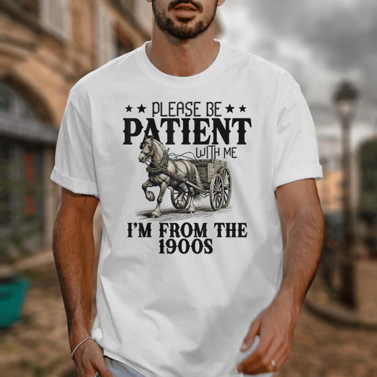 Please Patient I'm From The 1900s Quote Vintage Horse Unisex T-Shirt Please Patient I'm From The 1900s Quote Vintage Horse Unisex T-Shirt
