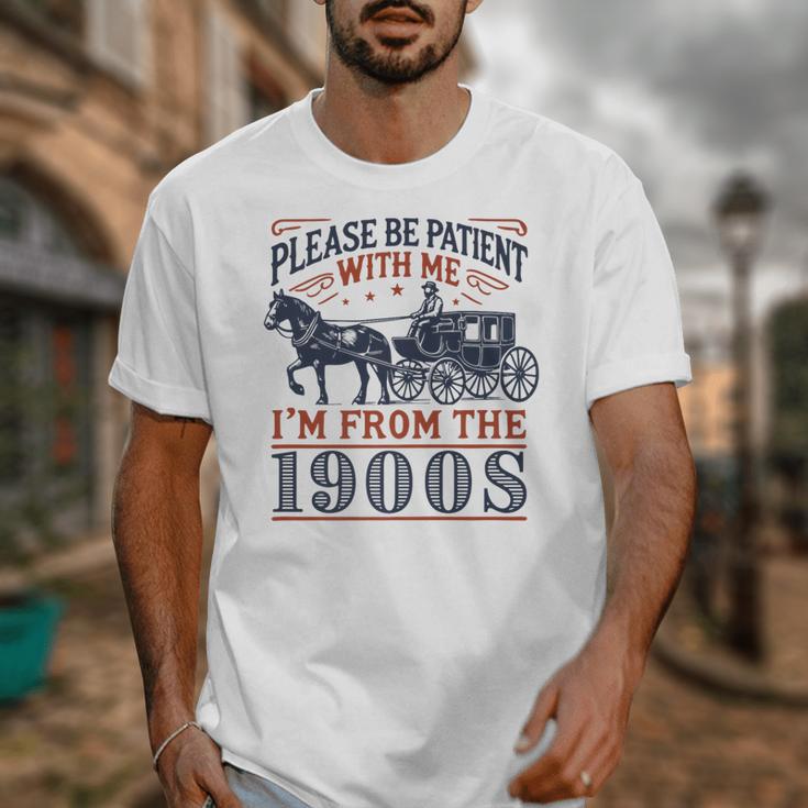 Please Be Patient With Me I'm From The 1900s Retro Nostalgic Premium Unisex T-Shirt