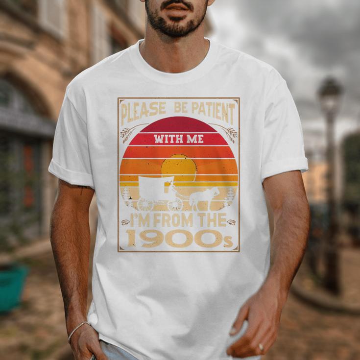 Please Be Patient I'm From The 1900s Sunset Vintage Wagon Premium Unisex T-Shirt Please Be Patient I'm From The 1900s Sunset Vintage Wagon Premium Unisex T-Shirt
