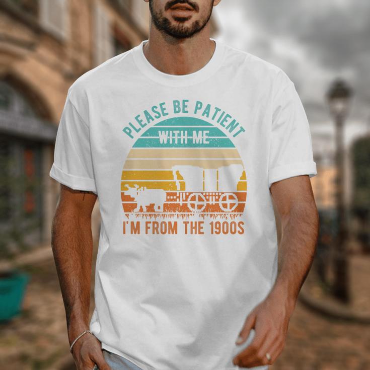PLEASE BE PATIENT I'M FROM THE 1900s Vintage 1900s 90s Premium Tri-Blend Unisex T-Shirt PLEASE BE PATIENT I'M FROM THE 1900s Vintage 1900s 90s Premium Tri-Blend Unisex T-Shirt