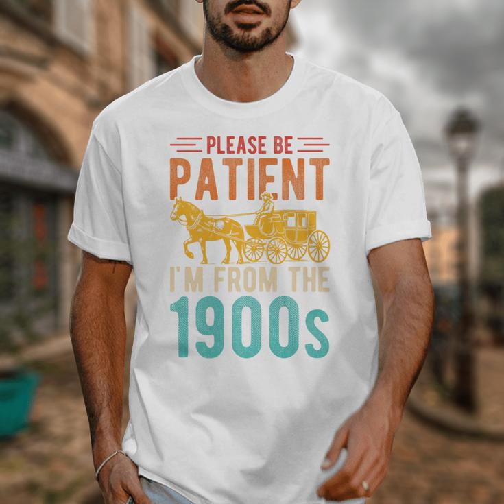 PLEASE BE PATIENT I'M FROM THE 1900s Vintage 1900s 90s Premium Unisex T-Shirt PLEASE BE PATIENT I'M FROM THE 1900s Vintage 1900s 90s Premium Unisex T-Shirt