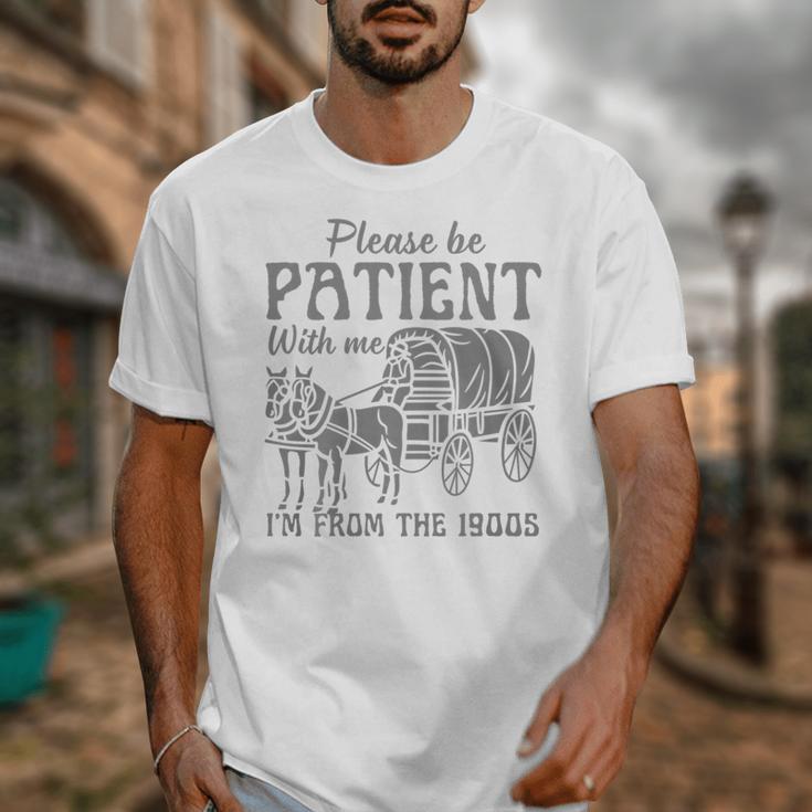 Please Be Patient With Me I'm From The 1900s Vintage 1900s Premium Tri-Blend Unisex T-Shirt