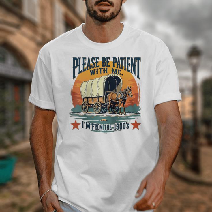 Please Be Patient With Me I'm From The 1900s Women Men Raglan Baseball Tee Unisex T-Shirt