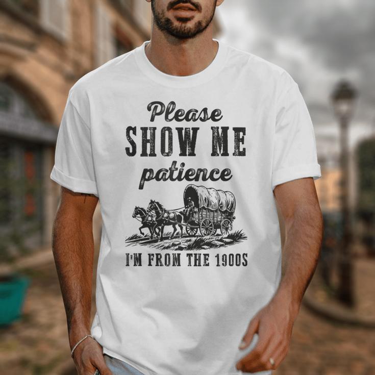 Please Show Me Patience I'm From The 1900s Vintage Horse Unisex T-Shirt