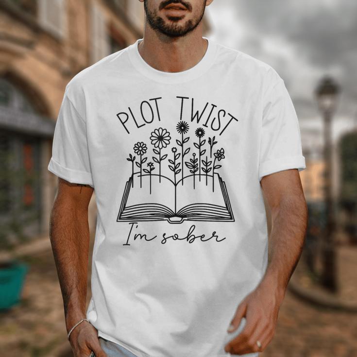 Plot Twist I'm Sober Women's Sobriety Book Reading Literary Unisex T-Shirt Plot Twist I'm Sober Women's Sobriety Book Reading Literary Unisex T-Shirt