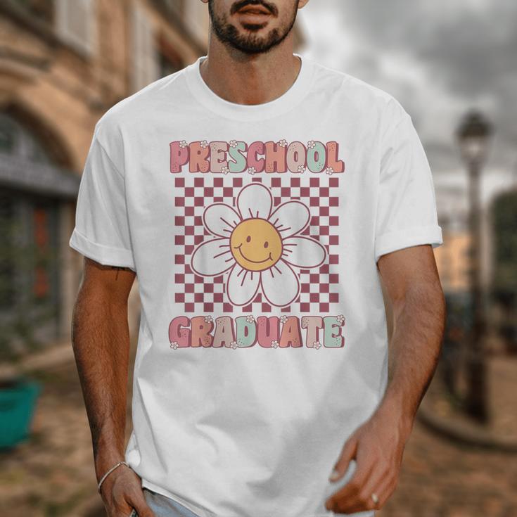 Preschool Graduation Graduate Cute Groovy Last Day Of Pre K Unisex T-Shirt
