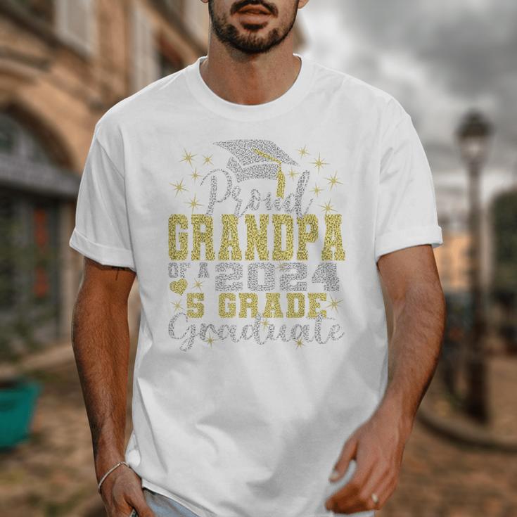 Proud Grandpa Of 5th Grade Graduate 2024 Family Graduation Unisex T-Shirt