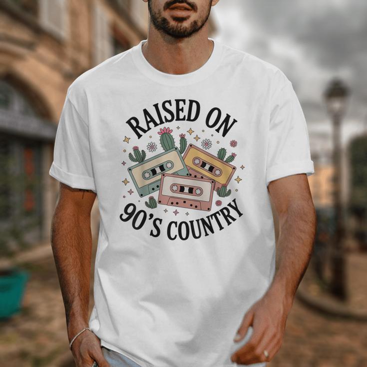 Raised On 90's Country Music Lover Nostalgia Retro Vibe Unisex T-Shirt