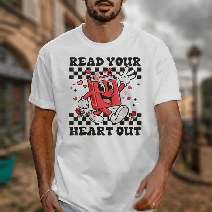 Read Your Heart Out Teacher Valentines Book Lover Unisex T-Shirt