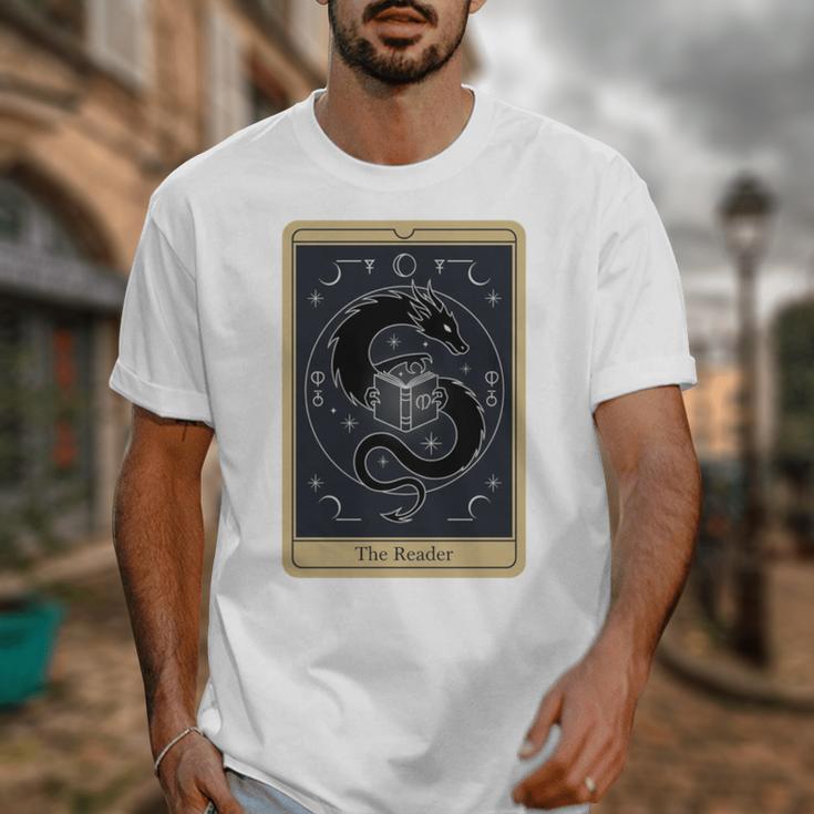 The Reader Tarot Card Mystic Dragon Book Magic Unisex T-Shirt The Reader Tarot Card Mystic Dragon Book Magic Unisex T-Shirt