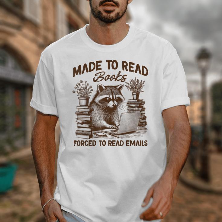 Reading Book Lover Made To Read Books Forces To Read Emails Unisex T-Shirt Reading Book Lover Made To Read Books Forces To Read Emails Unisex T-Shirt