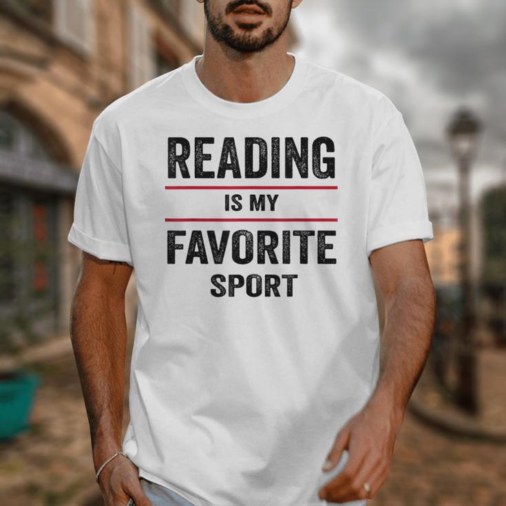Reading Is My Favorite Sport Book Lover Quote Unisex T-Shirt