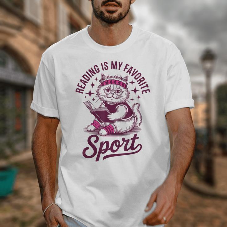 Reading Is My Favorite Sport Cat And Book Lover Women Unisex T-Shirt Reading Is My Favorite Sport Cat And Book Lover Women Unisex T-Shirt