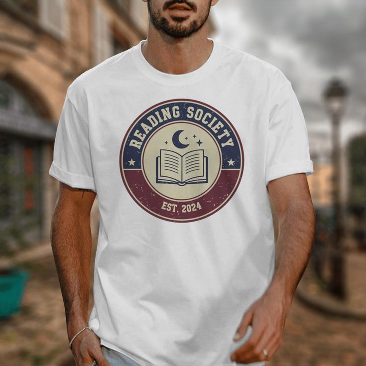Reading Society Est 2024 Vintage Book Club Unisex T-Shirt