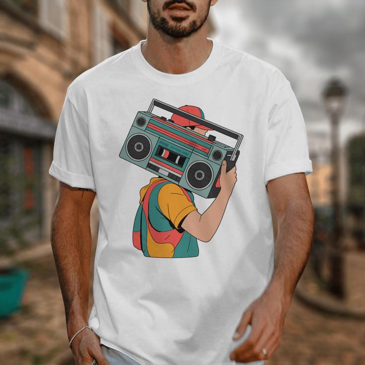 Retro 90s Boombox Nostalgia Party For Music Lovers Men Women Unisex T-Shirt