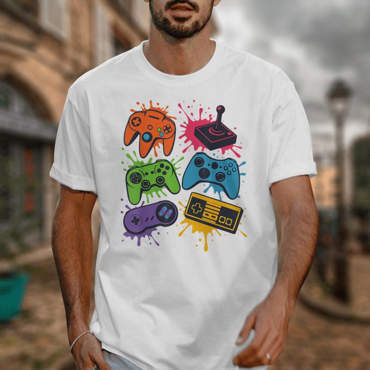 Retro Gamer Controller 80s 90s Video Game Arcade Nostalgia Unisex T-Shirt