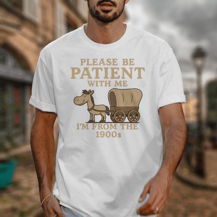 Retro Please Be Patient With Me I'm From The 1900s Vintage Premium Unisex T-Shirt Retro Please Be Patient With Me I'm From The 1900s Vintage Premium Unisex T-Shirt