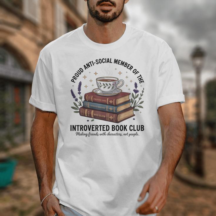 Retro Proud Introverted Book Club Anti Social Reader Unisex T-Shirt Retro Proud Introverted Book Club Anti Social Reader Unisex T-Shirt