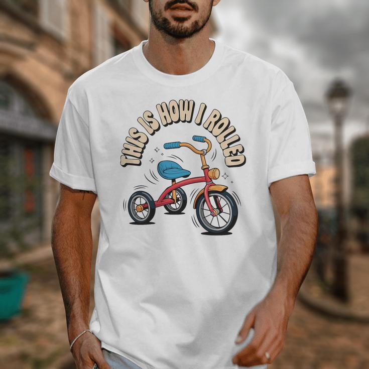 This How I Rolled Retro Tricycle 80s 90s Kid Nostalgia Premium Tri-Blend Unisex T-Shirt This How I Rolled Retro Tricycle 80s 90s Kid Nostalgia Premium Tri-Blend Unisex T-Shirt