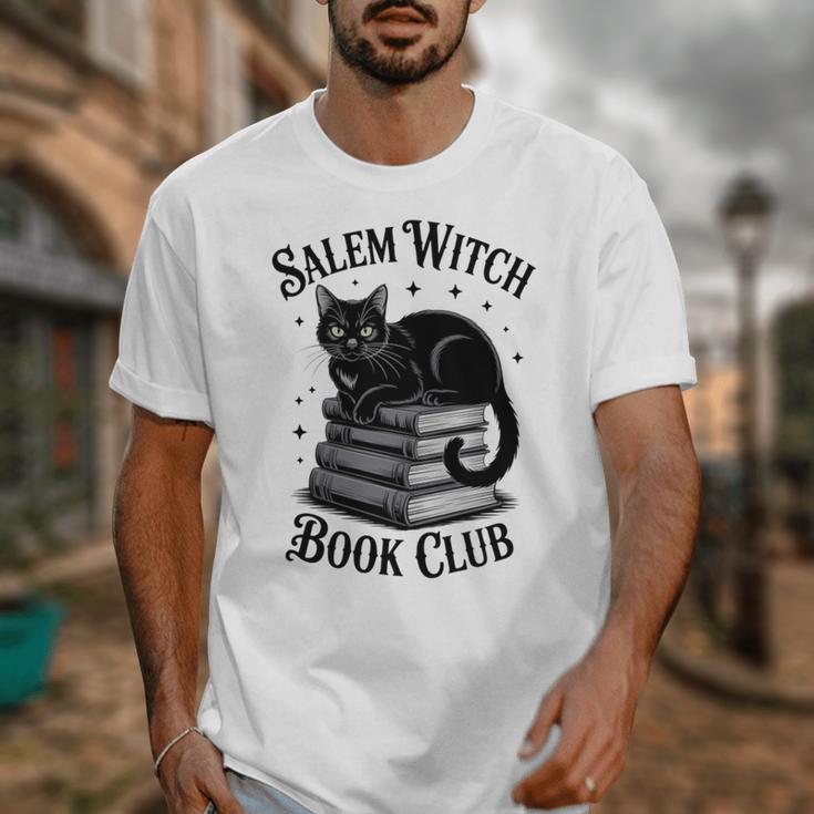 Salem Witch Book Club Bookish Halloween Cat Women Unisex T-Shirt Salem Witch Book Club Bookish Halloween Cat Women Unisex T-Shirt