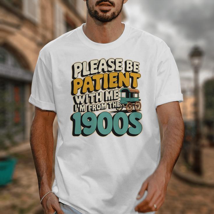 Saying Please Be Patient With Me I'm From The 1900s Premium Tri-Blend Unisex T-Shirt