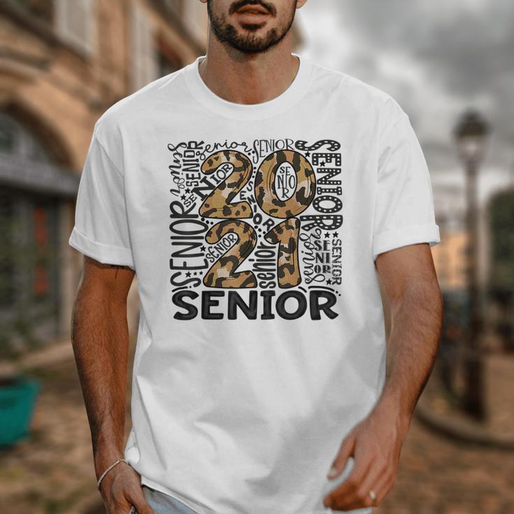 Senior 2021 Grad Class Of 2021 Graduation Leopard Cheetah Unisex T-Shirt