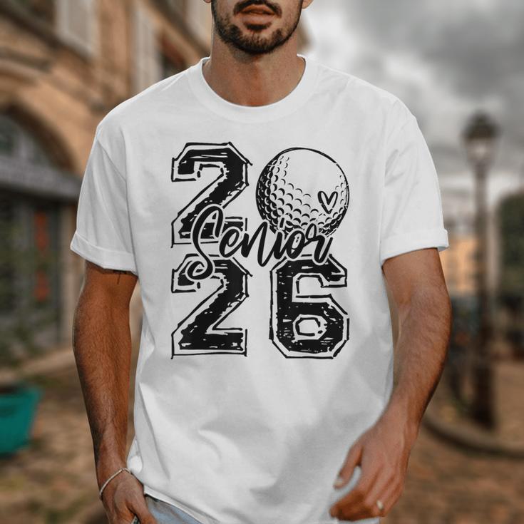 Senior 2026 Golf Player Heart Graduation Girls Teens Unisex T-Shirt