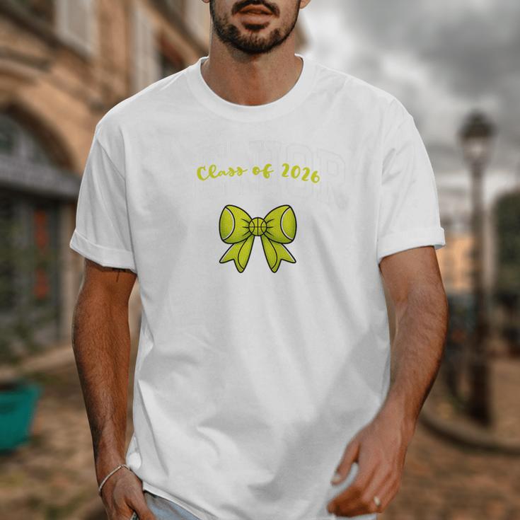Senior Class Of 2026 Tennis Coquette Bow Graduation Premium Unisex T-Shirt