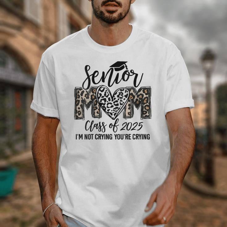 Senior Mom Class Of 2025 Senior Mama 2025 Leopard Graduation Unisex T-Shirt