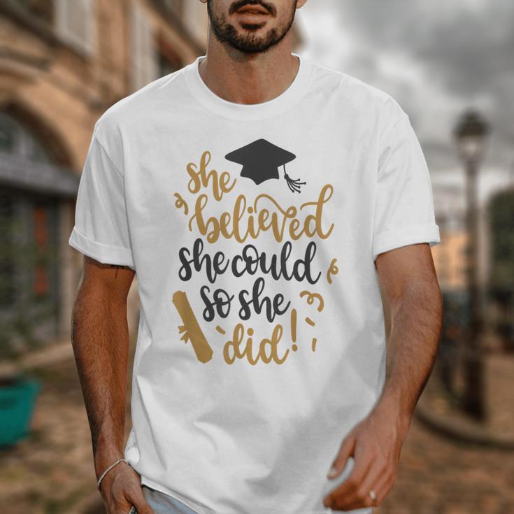 She Believed She Could So She Did Graduation Shirt Unisex T-Shirt