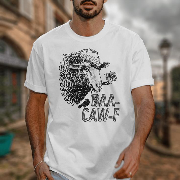 Sheep Baa Crow Caw Back Off Pun Tee For Introverts & Teens Unisex T-Shirt Sheep Baa Crow Caw Back Off Pun Tee For Introverts & Teens Unisex T-Shirt