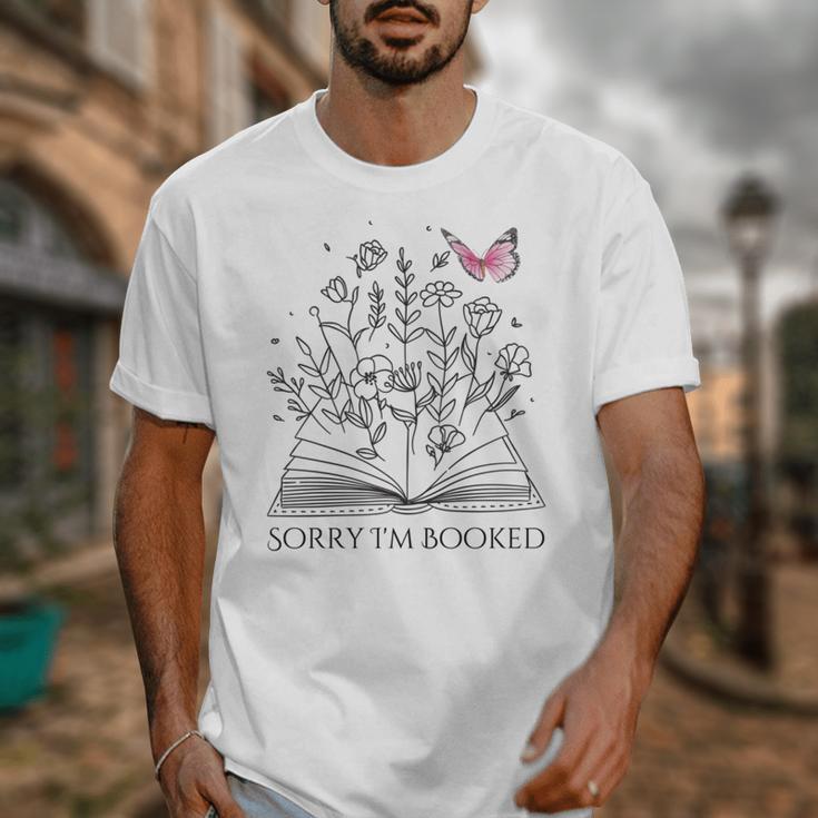 Sorry I'm Booked Book Lover Teachers Librarians Unisex T-Shirt Sorry I'm Booked Book Lover Teachers Librarians Unisex T-Shirt