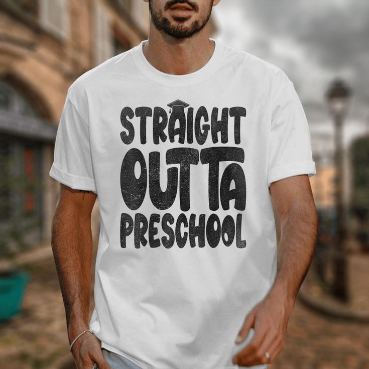 Straight Outta Preschool Graduation Cap Gown 2022 Cute Unisex T-Shirt