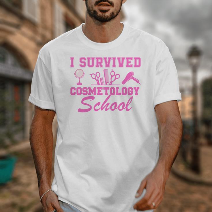 I Survived Cosmetology School Graduation Cosmetology Grad Unisex T-Shirt