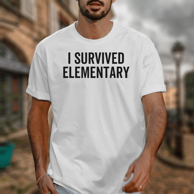 I Survived Elementary Graduation School Student Unisex T-Shirt