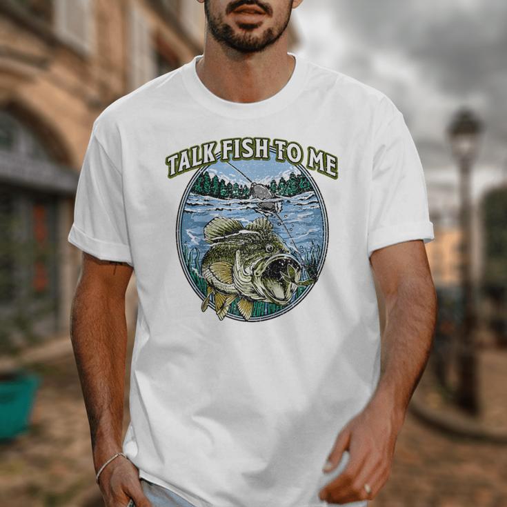 Talk Fish To Me Introvert Fishing Antisocial Fisherman Raglan Baseball Tee Unisex T-Shirt Talk Fish To Me Introvert Fishing Antisocial Fisherman Raglan Baseball Tee Unisex T-Shirt