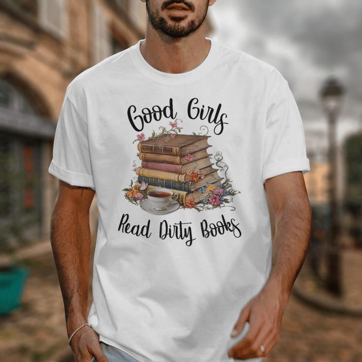 Vintage Fantasy Romance Lover Good Girls Read Dirty Books Unisex T-Shirt