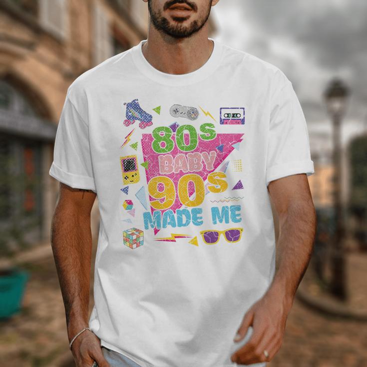 Vintage Retro 80's Baby 90's Made Me 1980s 1990s Nostalgia Premium Tri-Blend Unisex T-Shirt