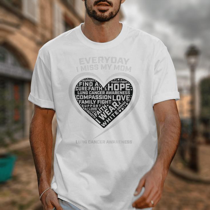 Wear In Memory Of I Miss My Mom Lung Cancer Awareness Premium Unisex T-Shirt Wear In Memory Of I Miss My Mom Lung Cancer Awareness Premium Unisex T-Shirt